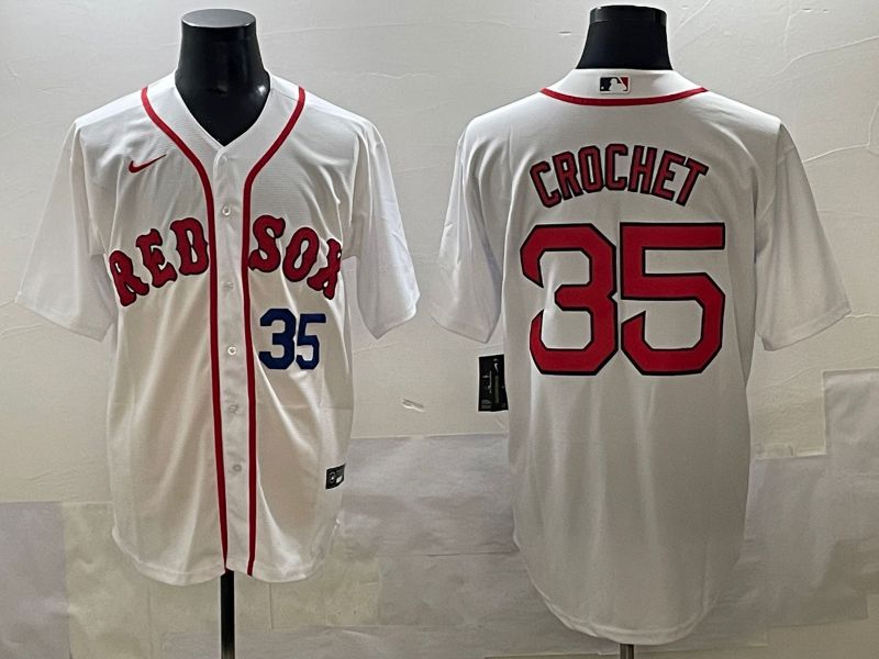 Men 2025 Boston Red Sox #35 Crochet White Game Nike MLB Jersey style 2->boston red sox->MLB Jersey